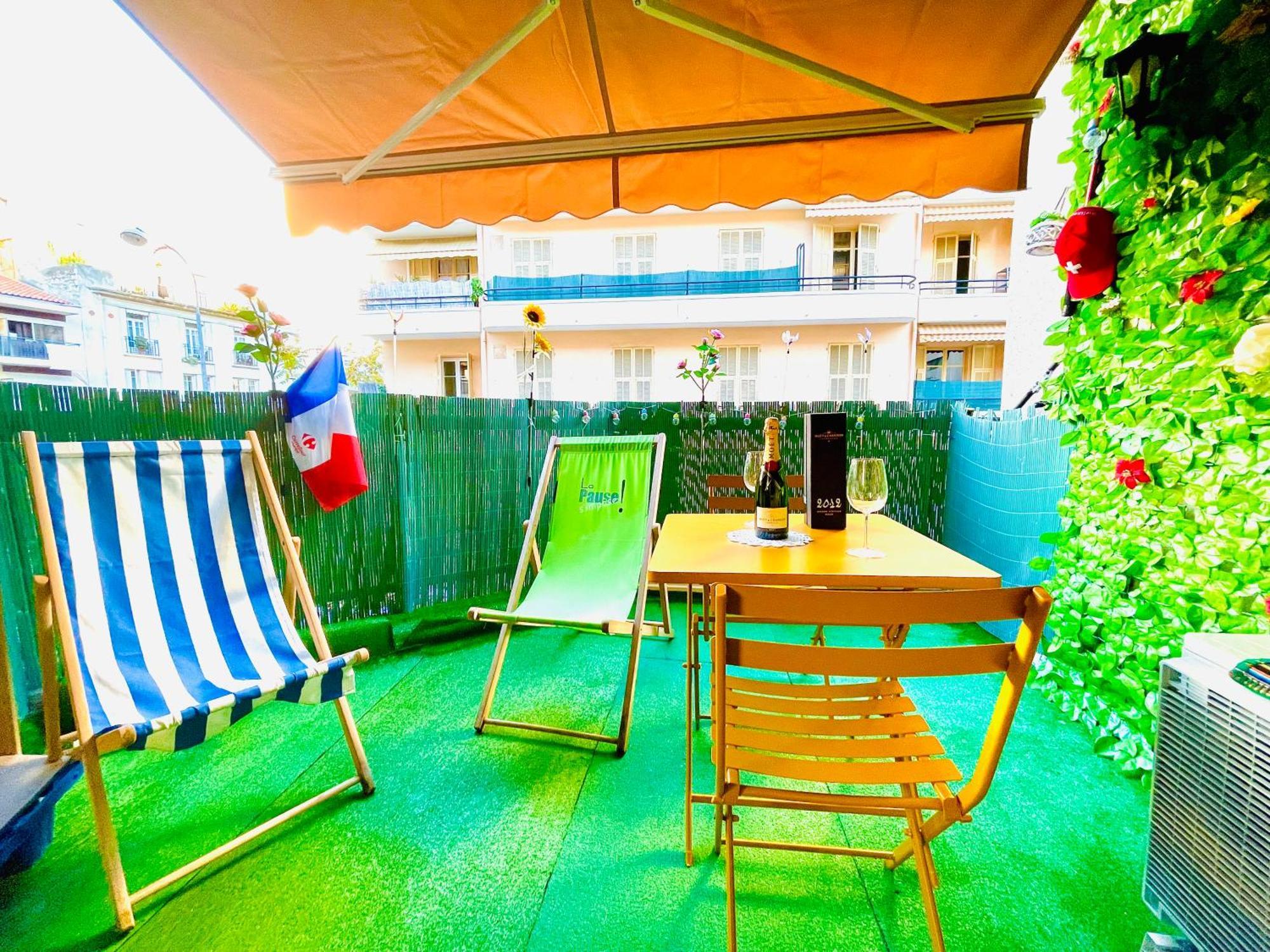 Confortable Studio A Nice Centre Cote Plage Bel Terrasse Paddle Zewnętrze zdjęcie