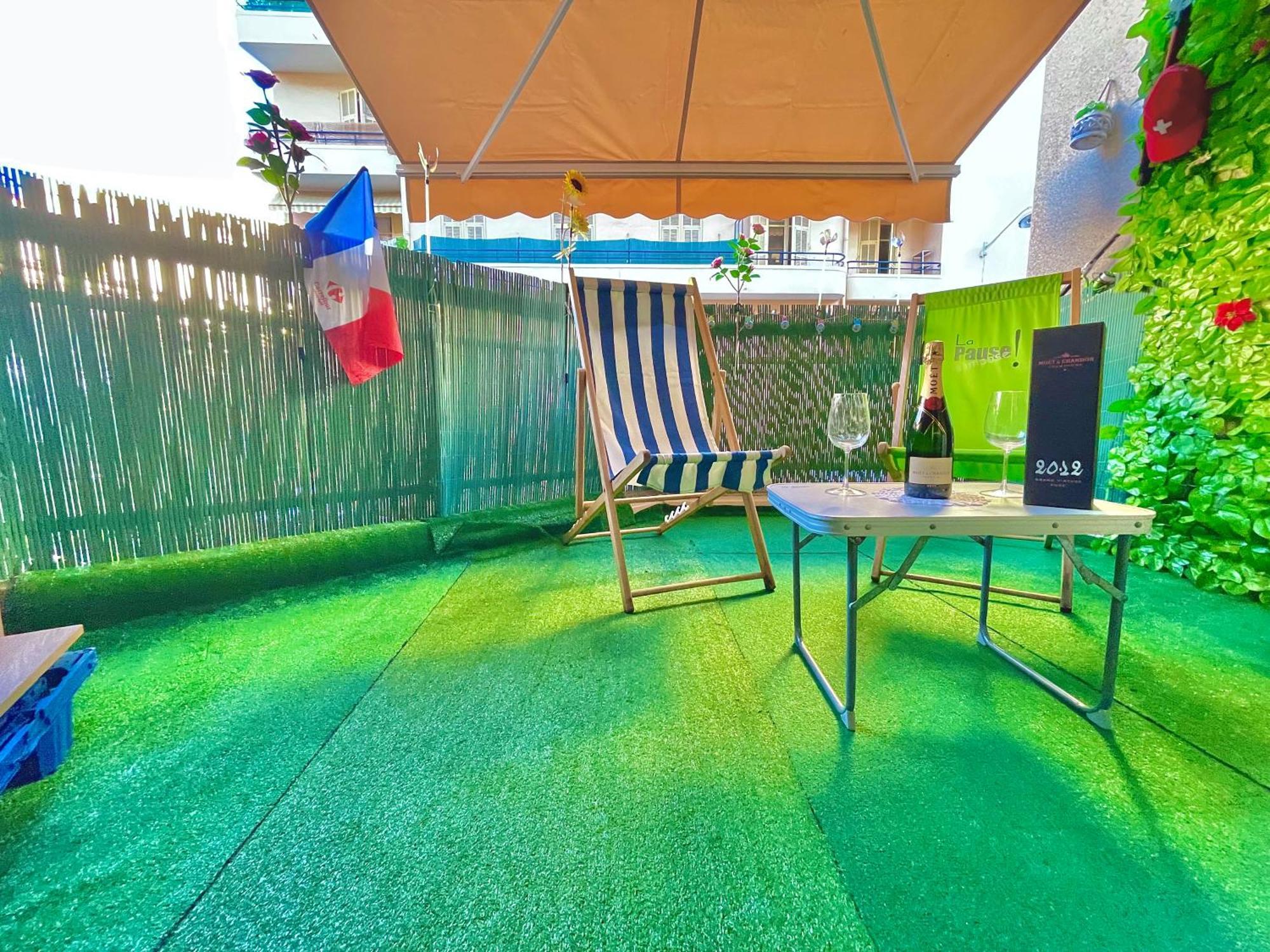 Confortable Studio A Nice Centre Cote Plage Bel Terrasse Paddle Zewnętrze zdjęcie