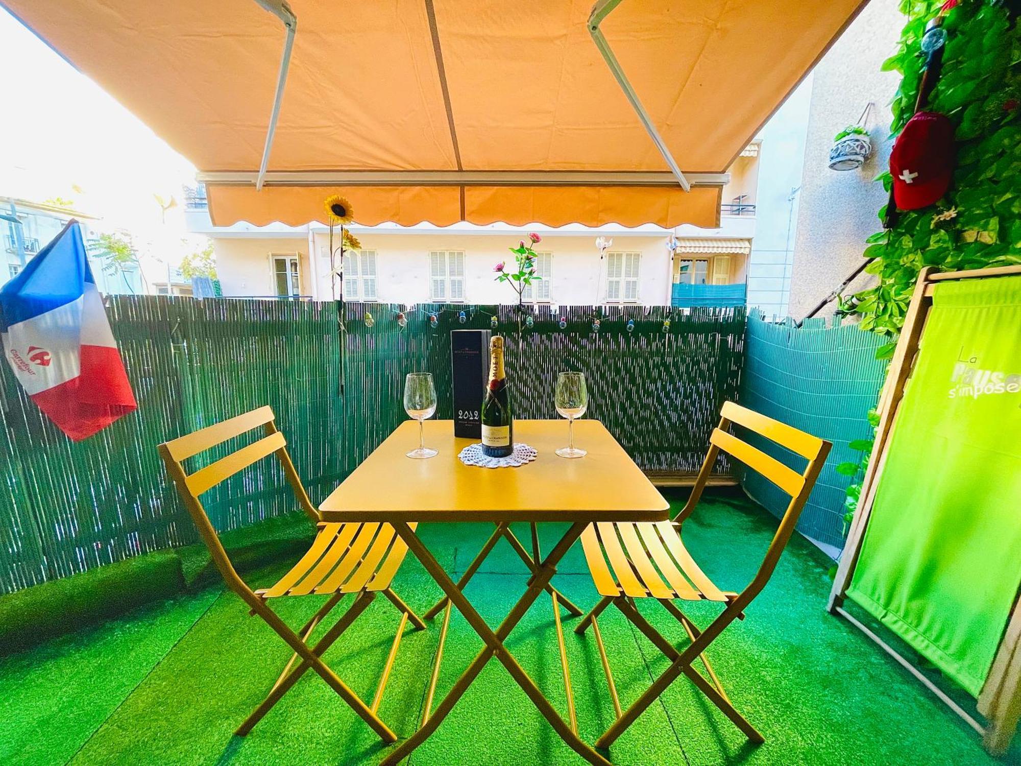Confortable Studio A Nice Centre Cote Plage Bel Terrasse Paddle Zewnętrze zdjęcie