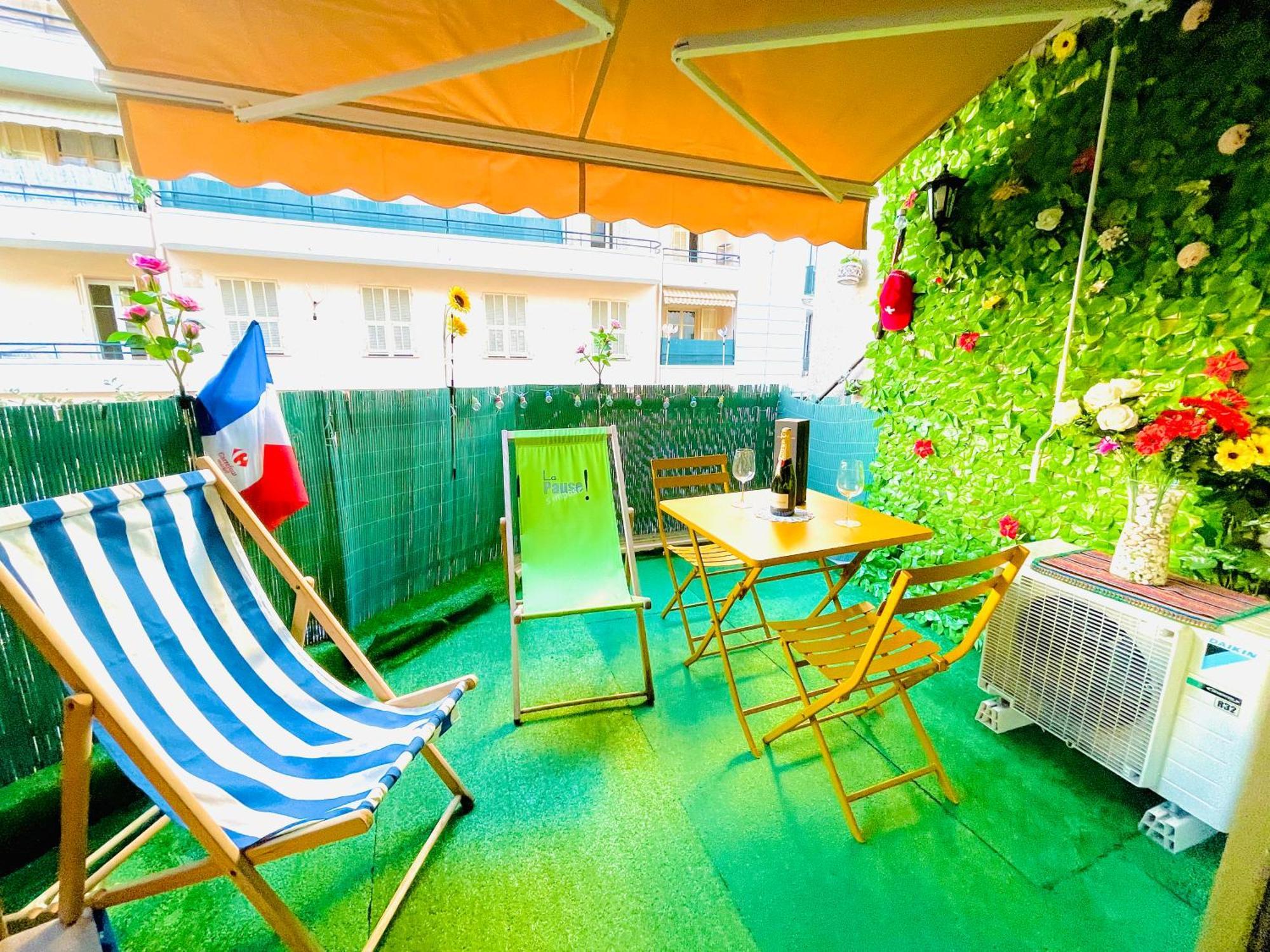Confortable Studio A Nice Centre Cote Plage Bel Terrasse Paddle Zewnętrze zdjęcie