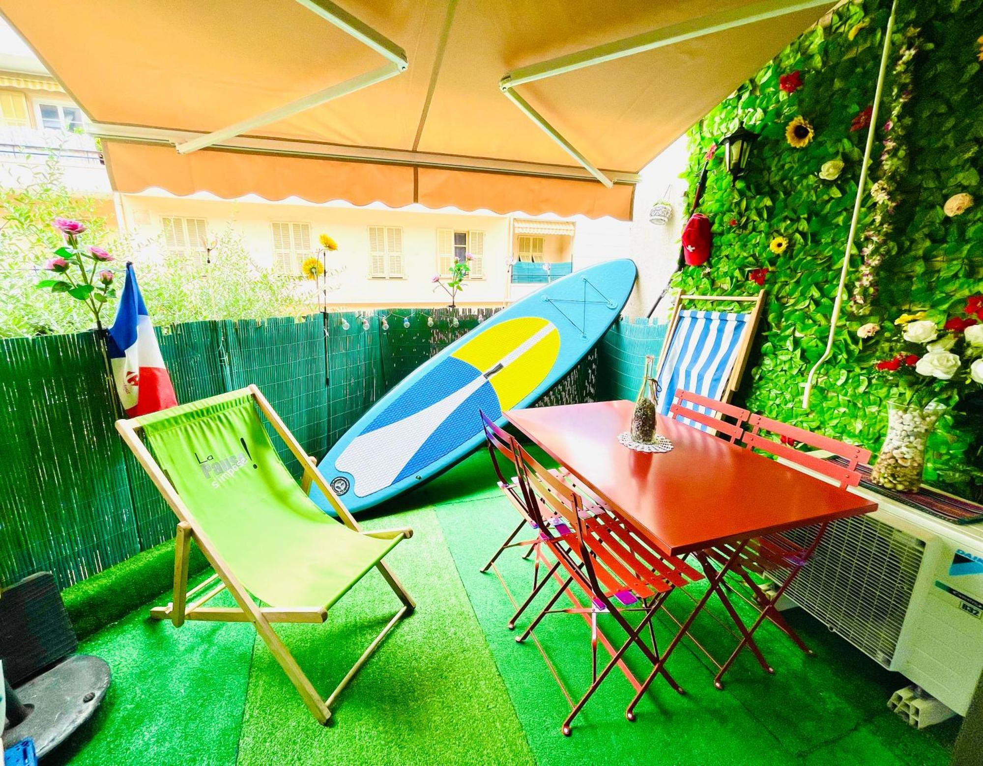 Confortable Studio A Nice Centre Cote Plage Bel Terrasse Paddle Zewnętrze zdjęcie